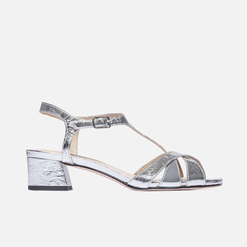 Jean Low Heel Sandal