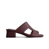 Jewel Heeled Sandal - Aubergine Tumbled Calf