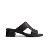 Jewel Heeled Sandal - Black Tumbled Leather 