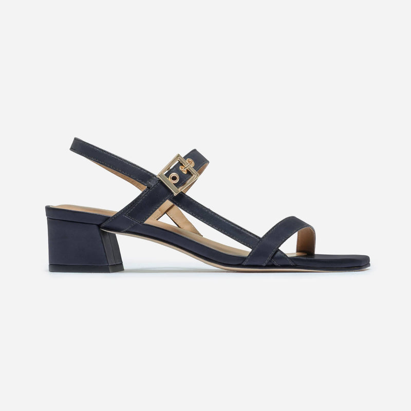 Bernardo Footwear Women's Jinji Low Heel Sandal - Navy