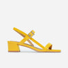 Jinji Low Heel Sandal - Sunrise Yellow Antique Calf