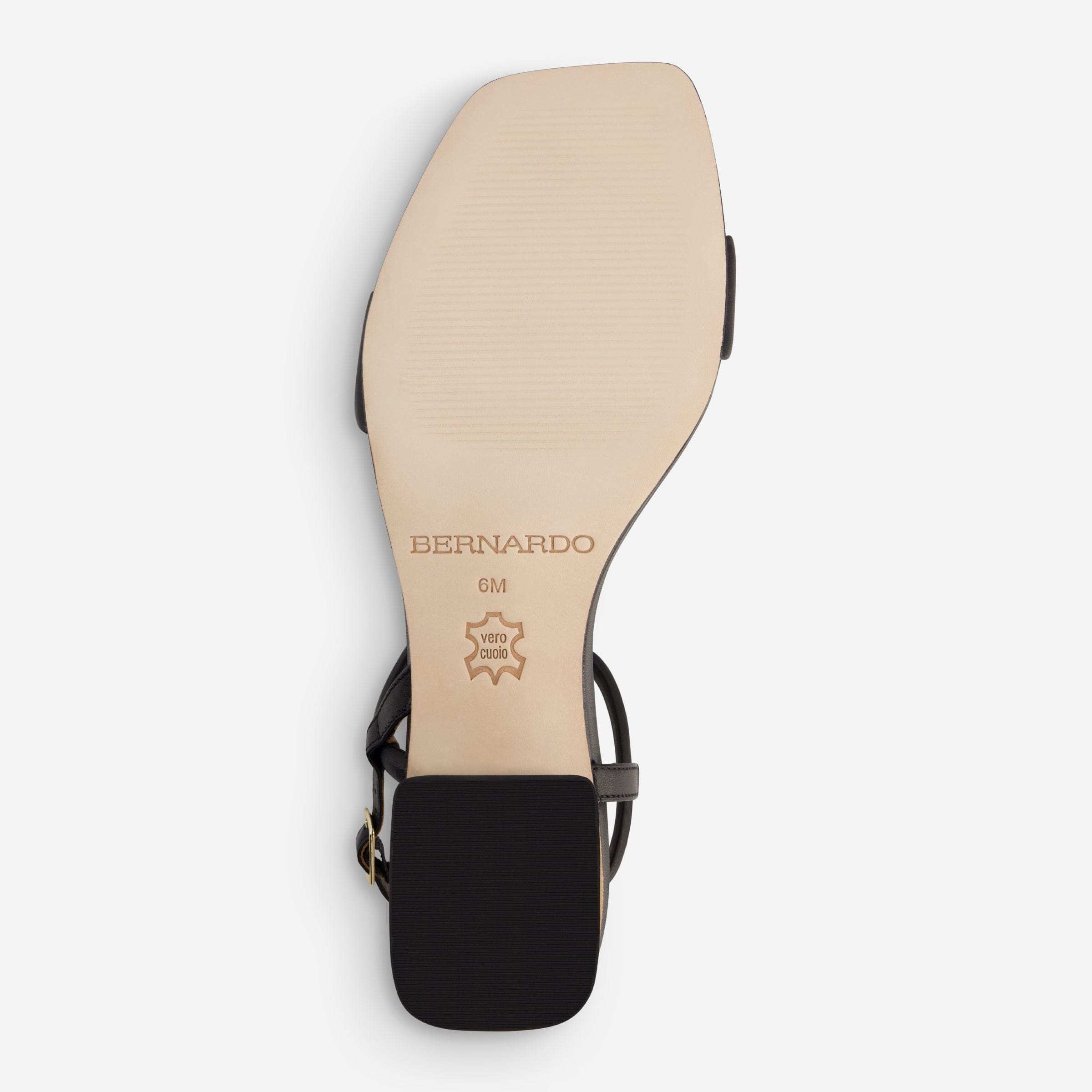 Josei Low Heel Sandal – Classic Black Leather | Bernardo 1946