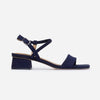 Josei Low Heel Sandal - Dark Navy Kid Suede