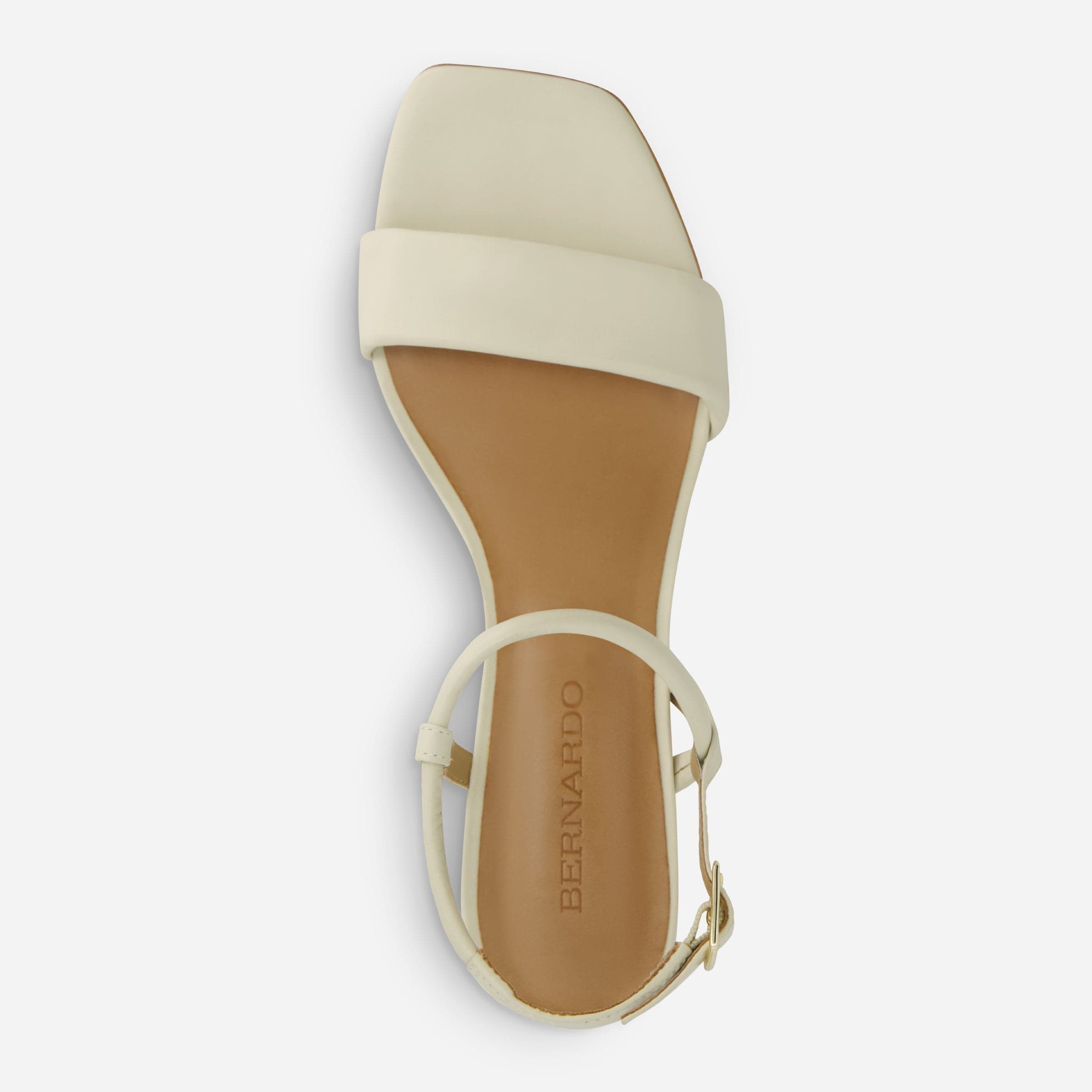セルディア Josei Low Heel Sandal – Eggshell Leather | Bernardo 1946