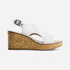 Kuarta Wedge Sandal - White Antique Calf