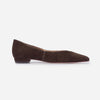 Lana Ballet Flat - Dark Chocolate Split Suede