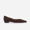 Lana Ballet Flat - Dark Chocolate Split Suede