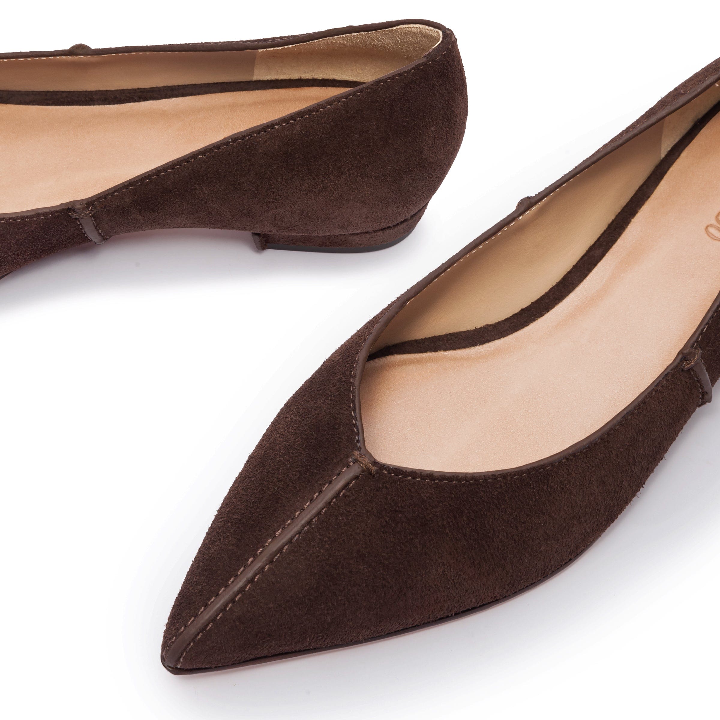 Lana Ballet Flat in Dark Chocolate Suede – Bernardo 1946