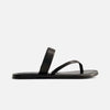 Leia Thong Sandal - Black Antique Calf 
