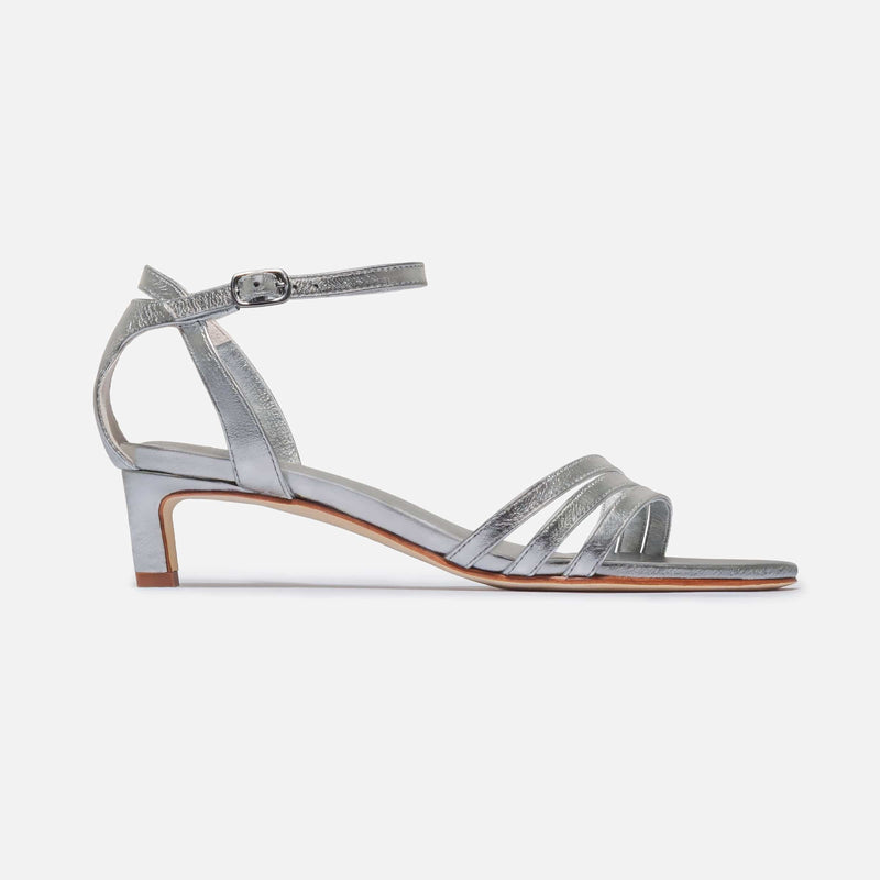 Bernardo Footwear Women's Lima Low Heel Sandal - Silver