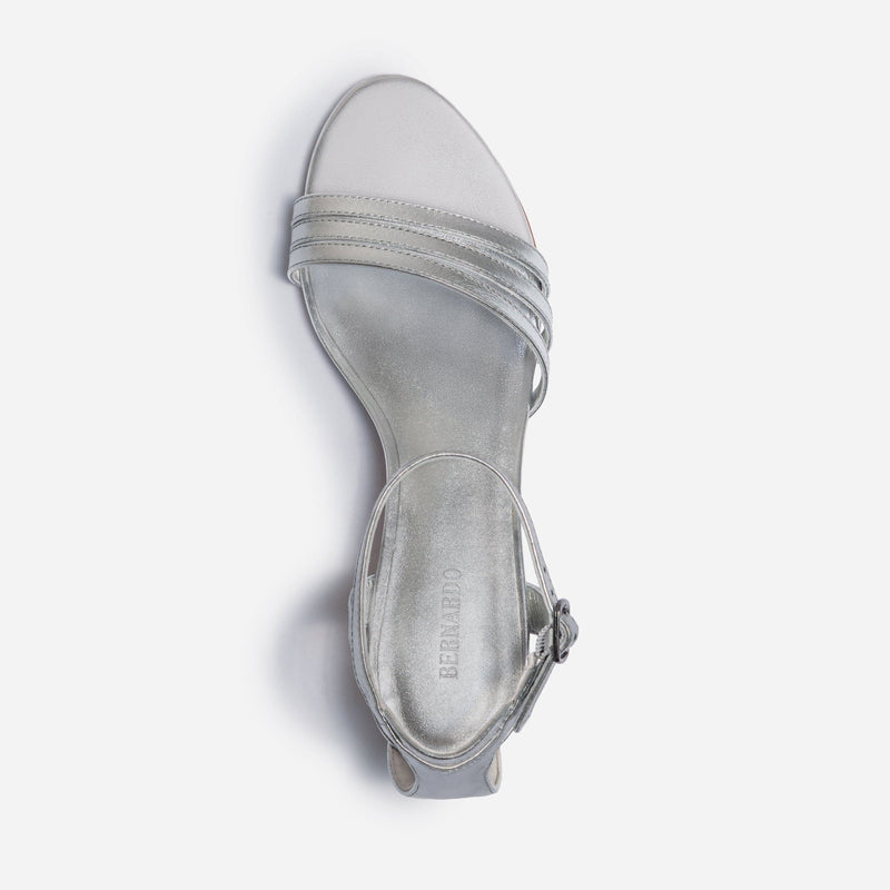 Bernardo Footwear Women's Lima Low Heel Sandal - Silver