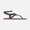 Mallorie Thong Sandal - Black Antique Calf