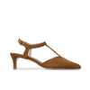 Malta T-Strap Kitten Heel - Safari Kid Suede 