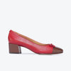Marisol Ballerina Pump - Dark Red Glove Leather/Dark Chocolate Glove Leather 