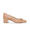 Marisol Ballerina Pump - Sand Glove Leather/Sand Soft Patent Leather 