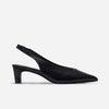 Maude Slingback Pump - Black Polish Calf