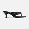 Miami 55 Kitten Heel Sandal - Black Glove Leather