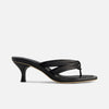 Miami 55 Kitten Heel Sandal - Black Glove Leather