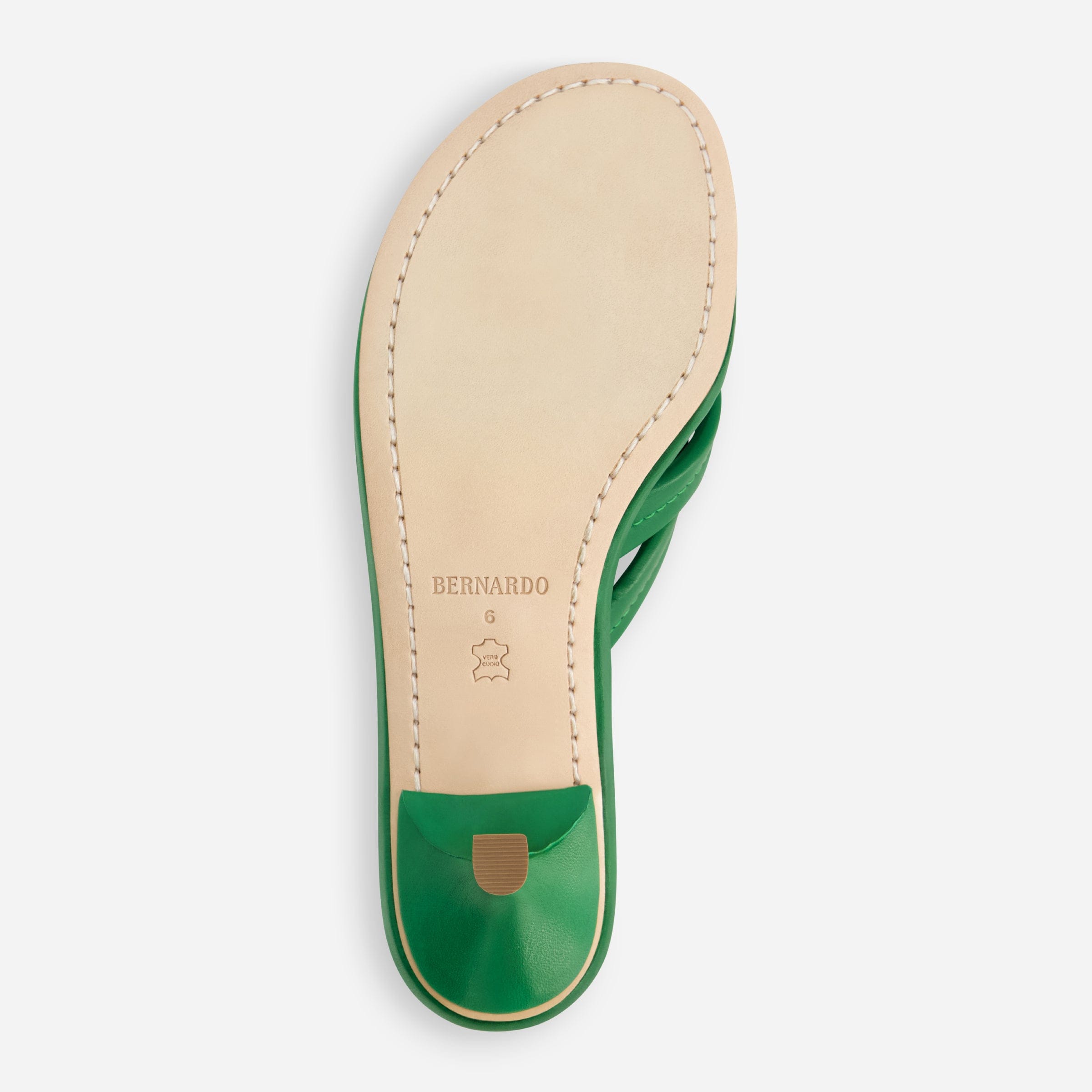 Miami 55 Kitten Heel Sandal in Kelly Green Leather – Bernardo 1946