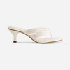 Miami 55 Kitten Heel Sandal - Off-White Glove Leather