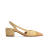 Monroe Pump - Light Natural Raffia/Dune Antique Calf 