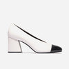 Murphy Cap-Toe Pump - Off White / Black Glove