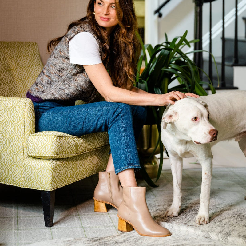 Nantucket Wood Heel Bootie