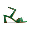 Neera Mid Heel Sandal - Kelly Green Antique Calf