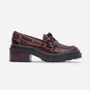 Nico Boat Shoe - Chocolate Wine Croco Embossed Leather
