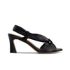 Novah Heeled Sandal - Black Glove Leather 