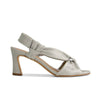 Novah Heeled Sandal - Silver Metallic Tumbled Suede 