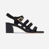 Novi Mid Heel Sandal - Black Antique Calf