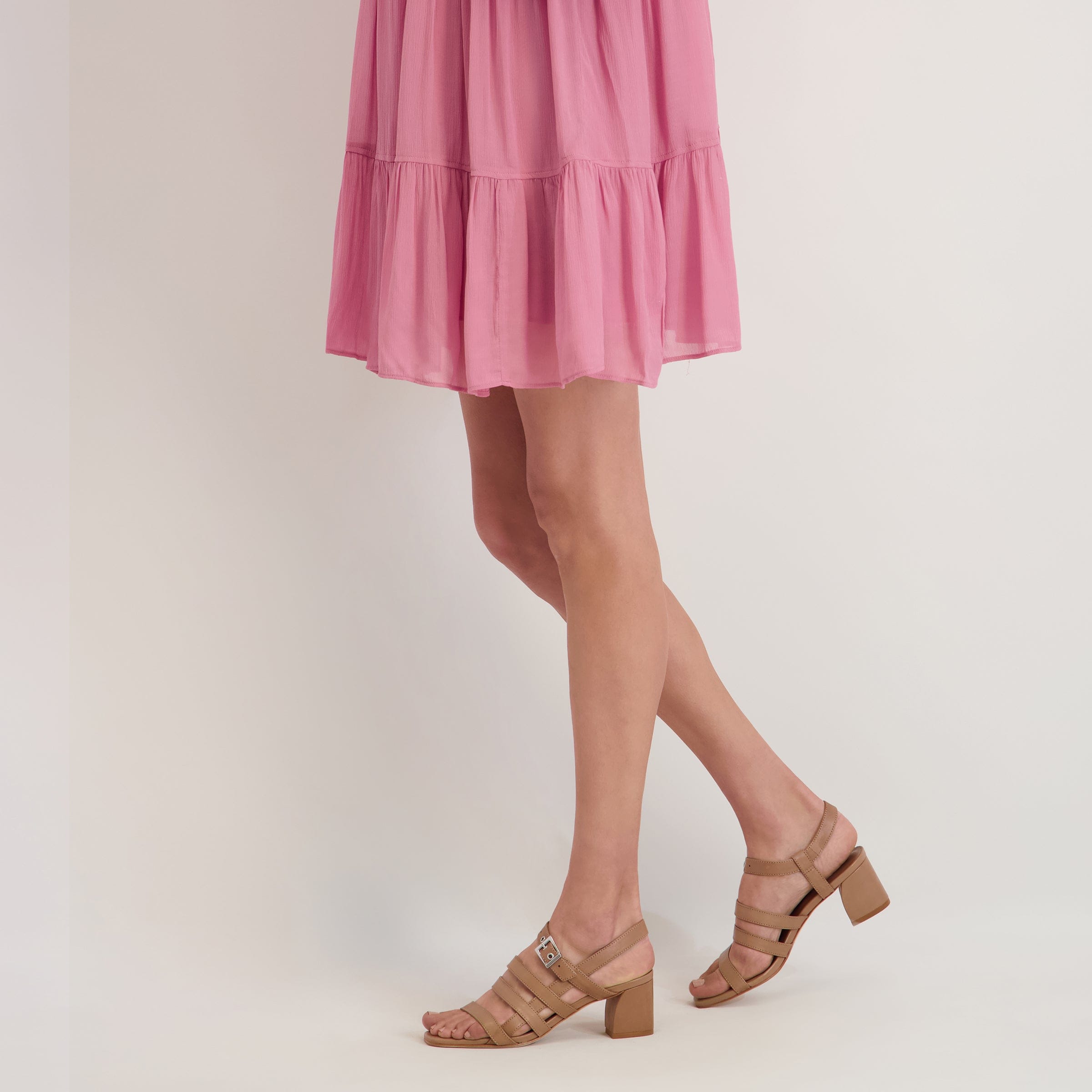 Novi Mid Heel Sandal in Natural Multi Snake – Bernardo 1946