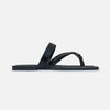 Ocana Thong Sandal - Black Pull Up Calf