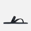 Ocana Thong Sandal - Black Pull Up Calf