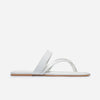 Ocana Thong Sandal - White Pull Up Calf