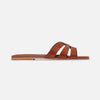 Oxford Woven Sandal - Cognac Pull Up Calf