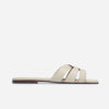 Oxford Woven Sandal - Eggshell Pull Up Calf