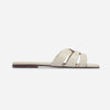 Oxford Woven Sandal - Eggshell Pull Up Calf