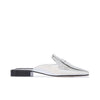 Penny Loafer Mule - Silver Mirror Metallic Calf