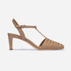 Peoria T-Strap Heel Sandal - Sand Glove Leather