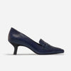 Safi Loafer Pump - Dark Navy Crinkle Gloss Leather