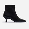 Sanya Kitten Heel Bootie - Black Glove Leather