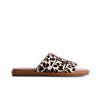 Tamer Sandal - Cream Leopard Haircalf