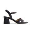 Tarra Mid Heel Sandal - Navy Tumbled Calf