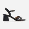 Tarra Mid Heel Sandal - Navy Tumbled Calf