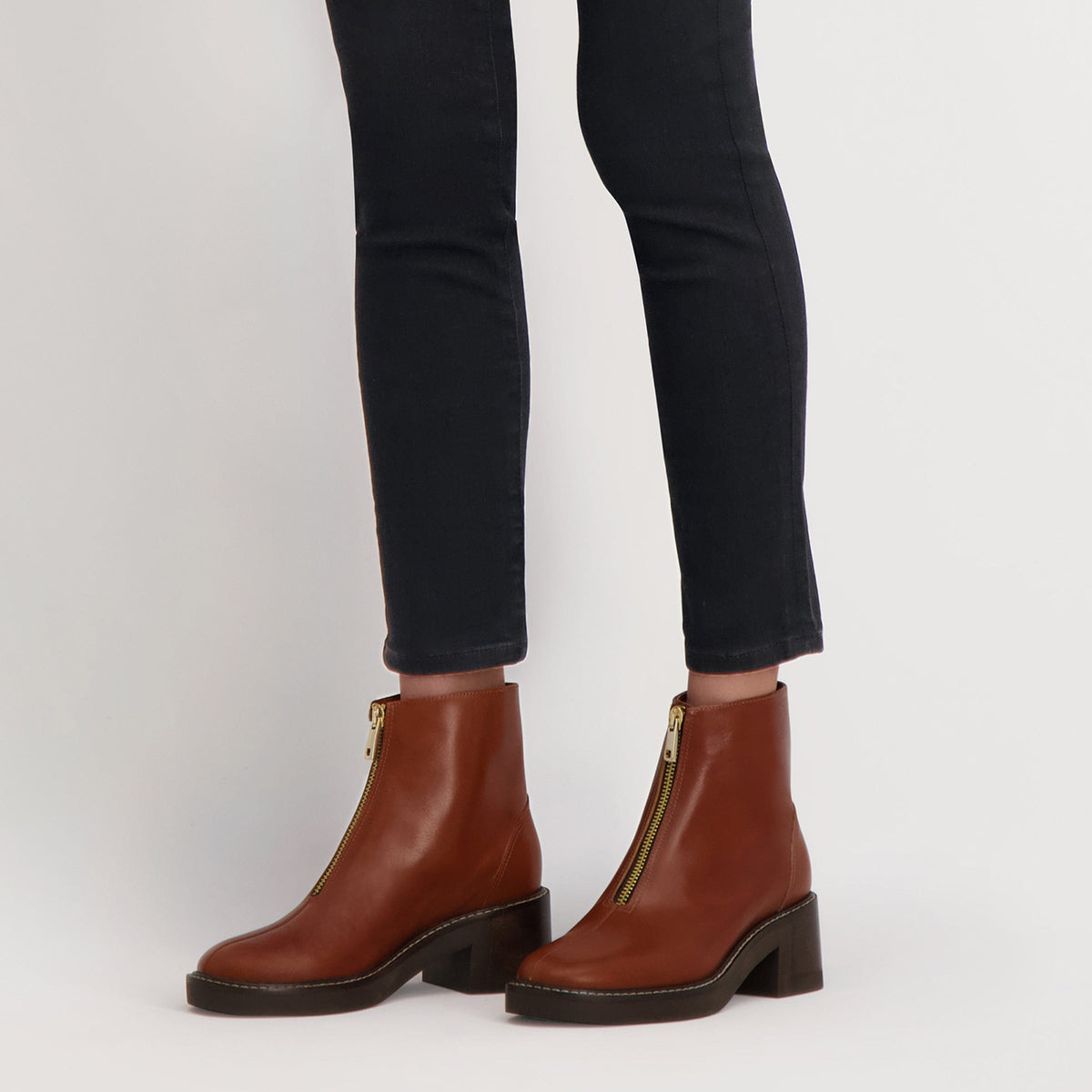 Tess Zip Front Ankle Boot