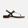 Tuni T-Strap Sandal - Black Antique Calf