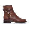 Tyra Moto Bootie - Mahogany Antique Calf 