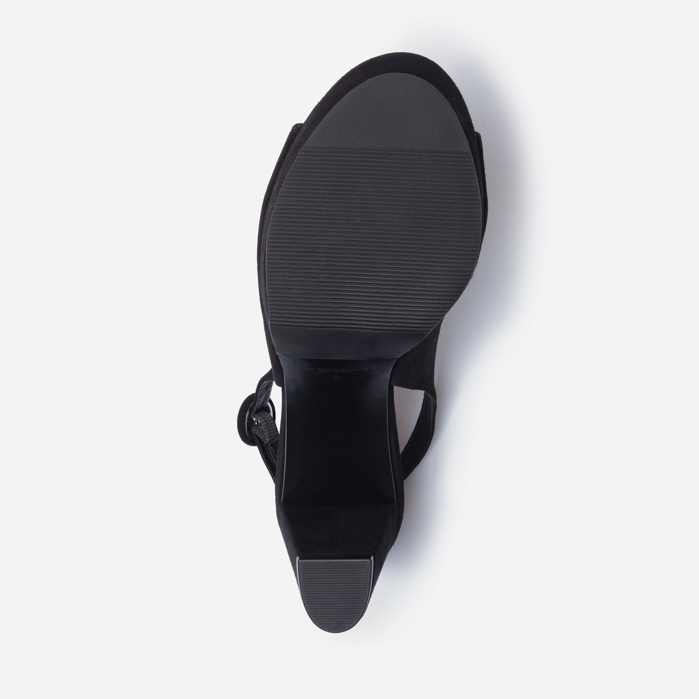 Vega Peep-Toe Platform Heels in Black Suede – Bernardo 1946